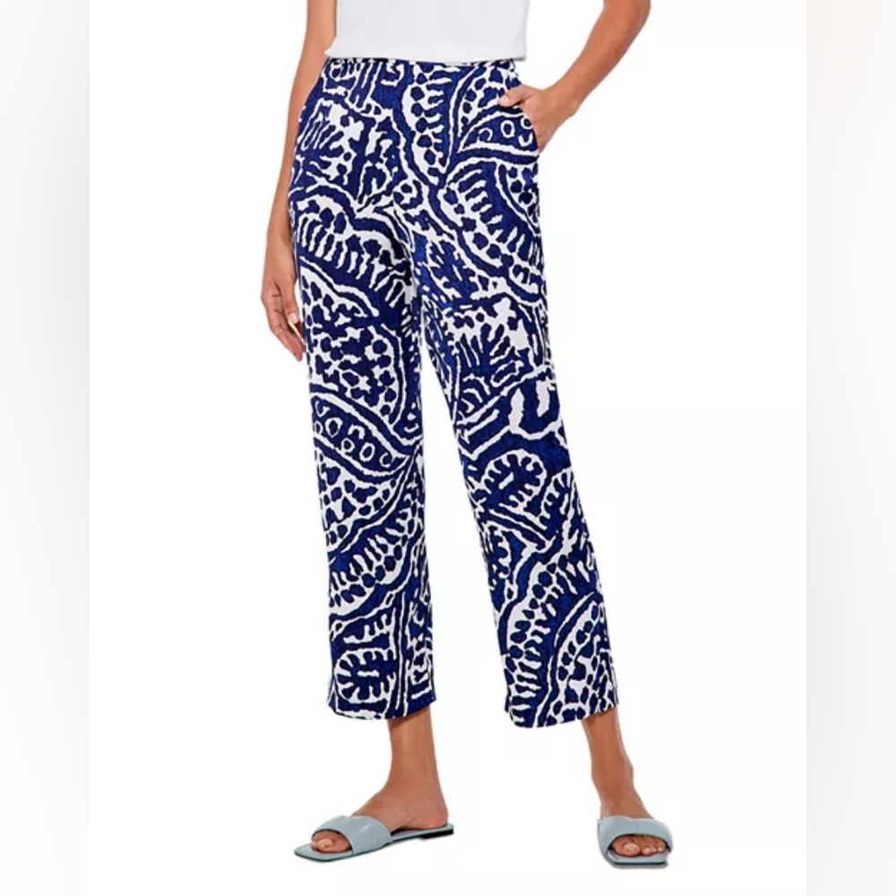 NIC+ZOE Indigo Stamp Pants - Picture 2 of 9